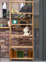 Стеллаж деревянный напольный Юск из массива сосны 6 полок