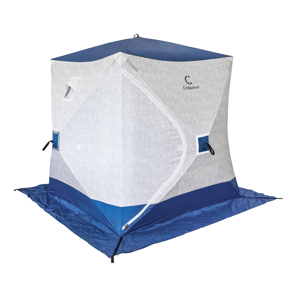 Зимняя палатка куб 1,8 x1,8 м Oxford 210D PU 1000, Следопыт S по полу 3,2, Белый/оливковый