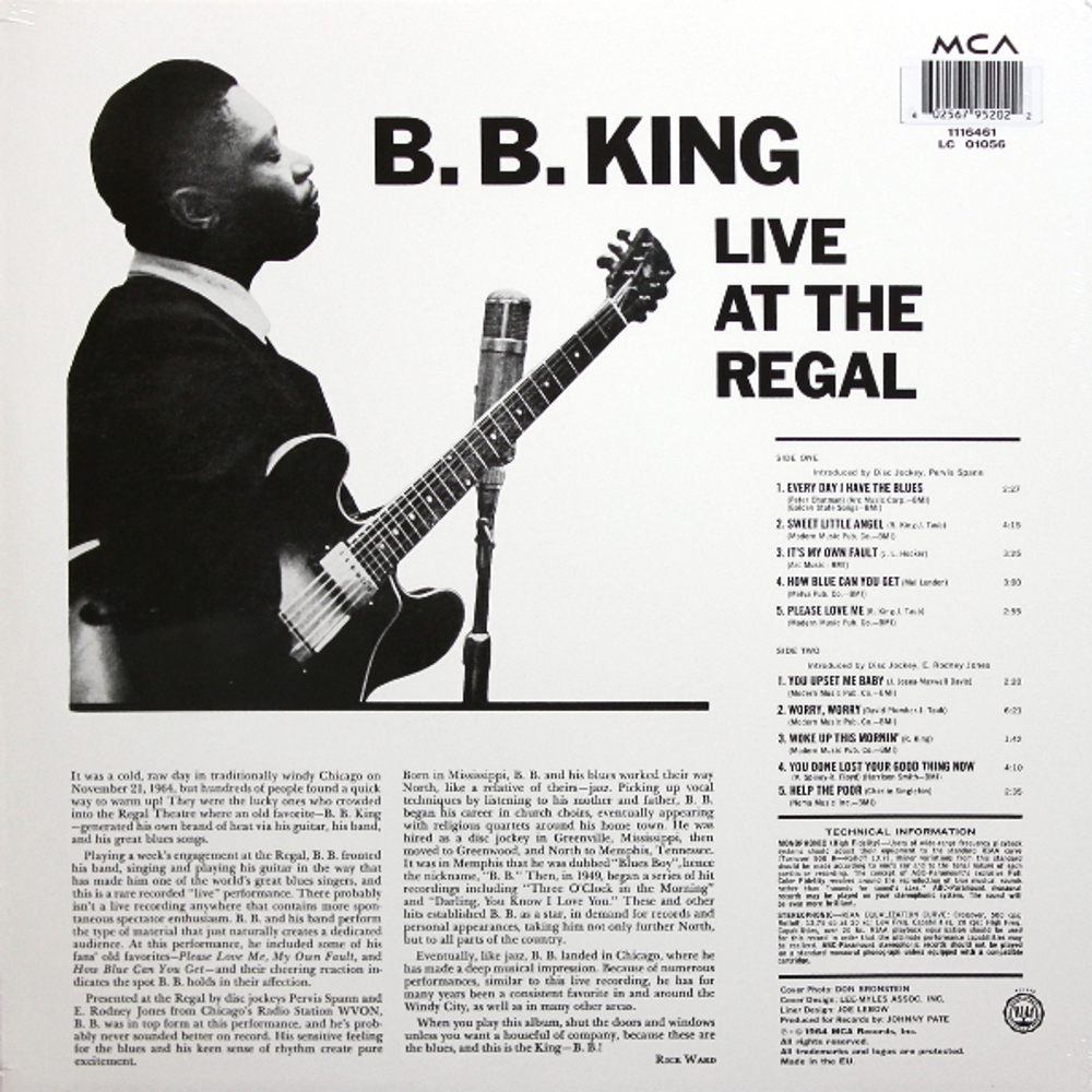 B.B. King / Live At The Regal (Coloured Vinyl)(LP)