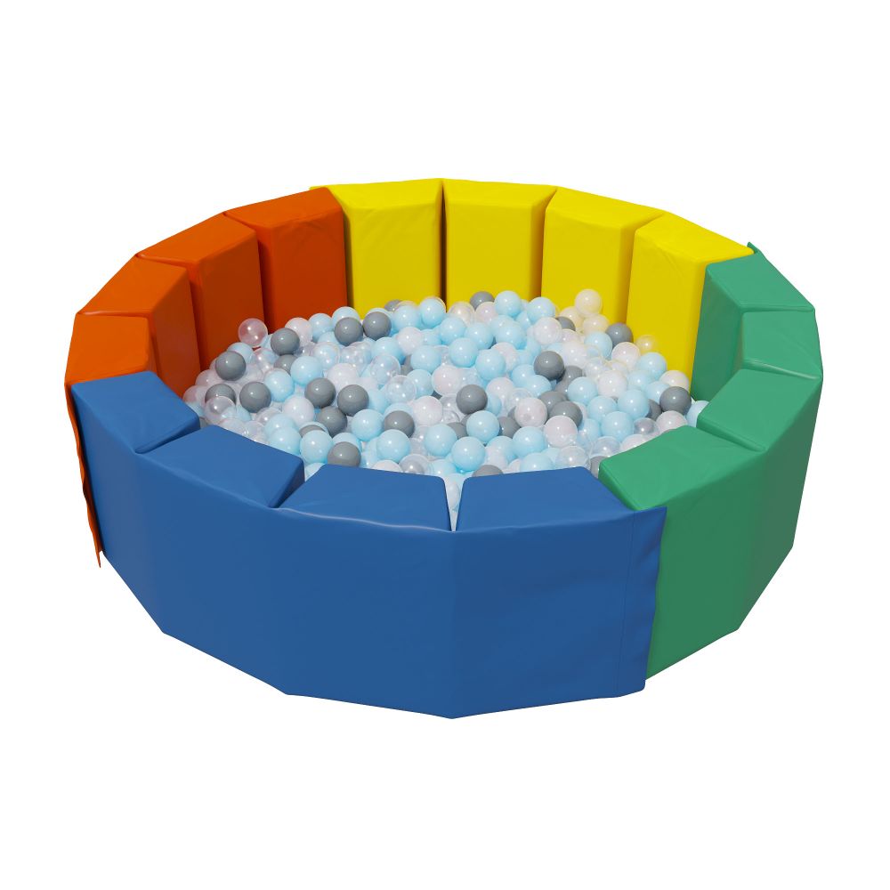 Сухой бассейн Romana «16 граней» (стандартный), 300 шариков (Серый микс)