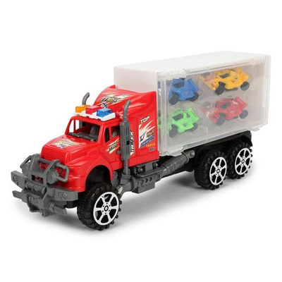 Автовоз ин. 34см + 4машины, ПК 9010-30