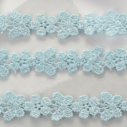 Кружево гипюр с бабочками шир.18мм цв.022 голубой