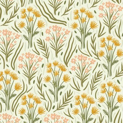 цветочные букеты заполняют светлый фон