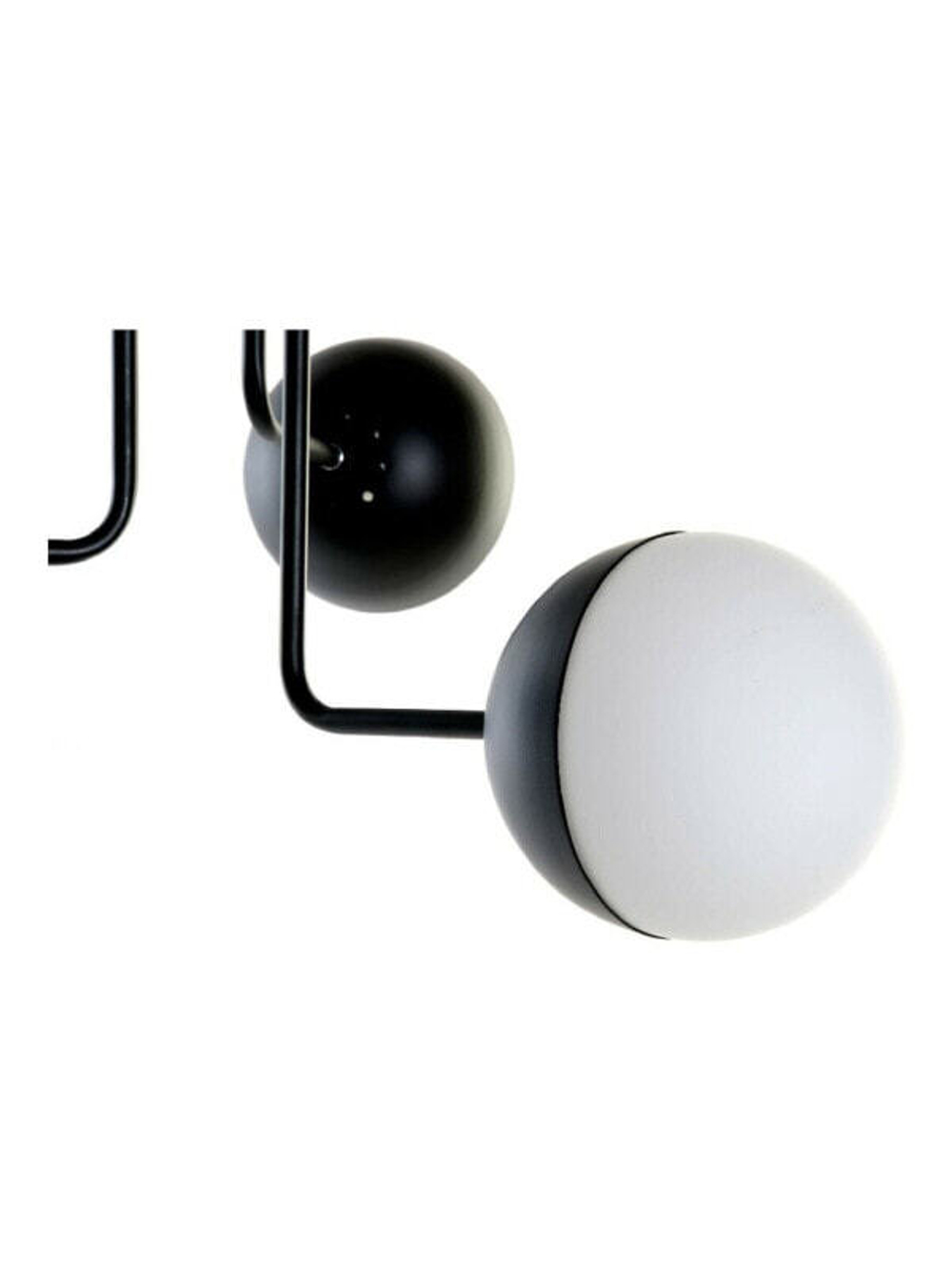 Потолочный светильник DKD Home Decor Белый Чёрный Металл Стеклянный 220 V 50 W (61 x 58 x 46 cm)