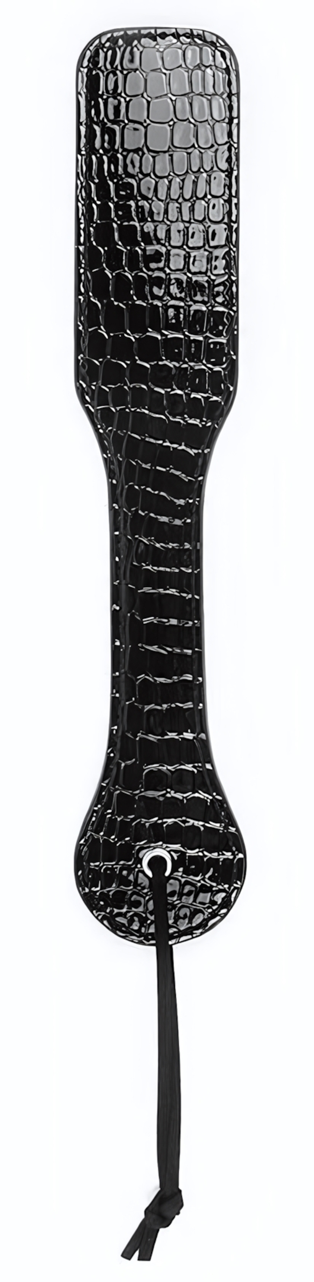 Черная шлепалка с узором под рептилию - 32 см. (Цвет: черный)