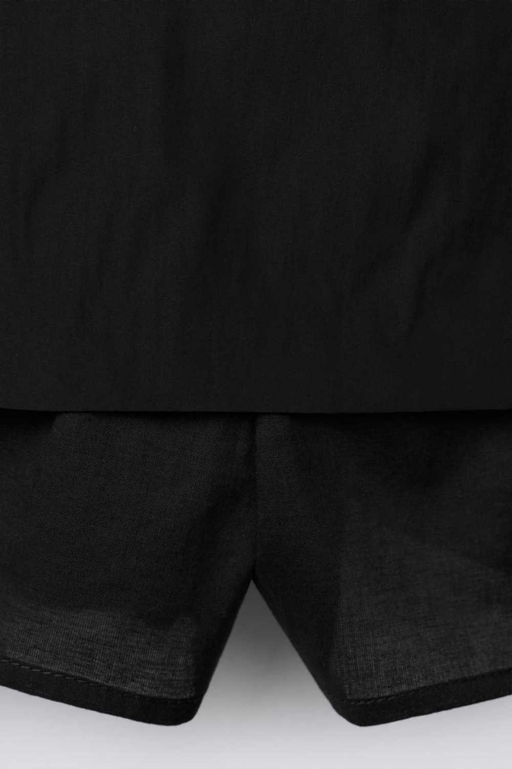 ZARA ЮБКА-ШОРТЫ С БАНТОМ, ЧЕРНЫЙ