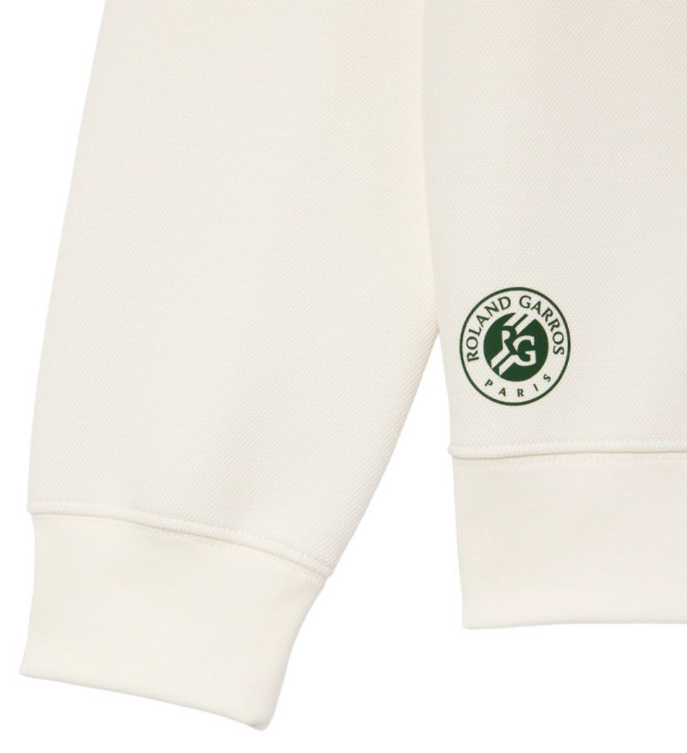 Мужская теннисная кофта Lacoste Sportsuit Roland Garos Edition Sport Sweatshirt - белый