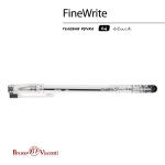 Ручка гелевая 0,4мм. черная "FineWrite" (BrunoVisconti)