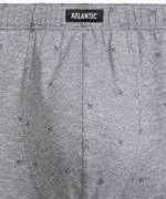 Мужские трусы шорты Atlantic, набор из 3 шт., хлопок, серый меланж + голубые + темно-синие, 3MH-209