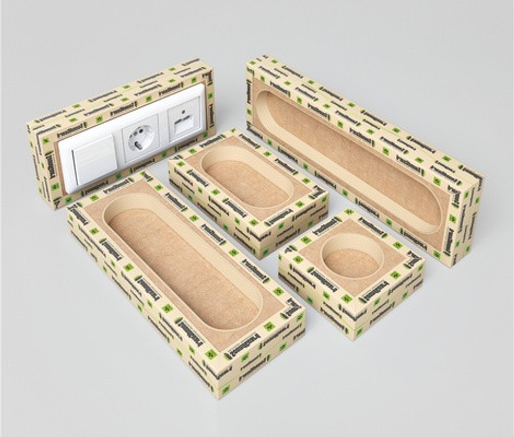 Подрозетник звукоизоляционный Soundguard P-Box 5 415040 пятисекционный 420х130х48 мм