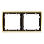 Рамка металлическая на 2 поста, S70 Metal (латунь)
