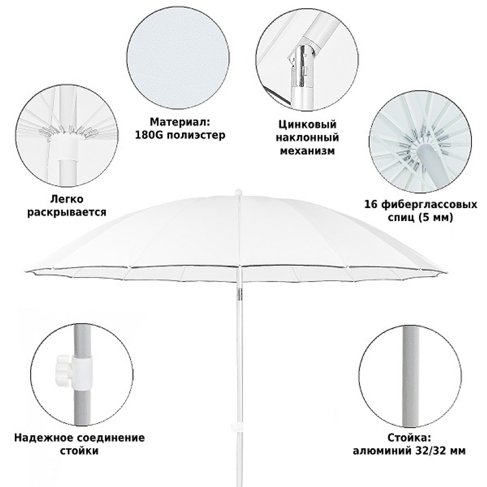 Зонт Green Glade A2073 слоновая кость