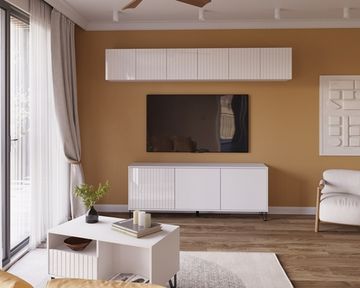 Гостиная модульная ЛИВЕРПУЛЬ-4 белый / белый глянец