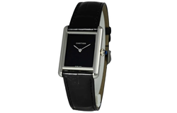 CARTIER TANK DE Quartz Movement Women"s Watch Watch 33.7*25.5mm 33.7*25.5mm Black Dial Crocodile Leather Strap