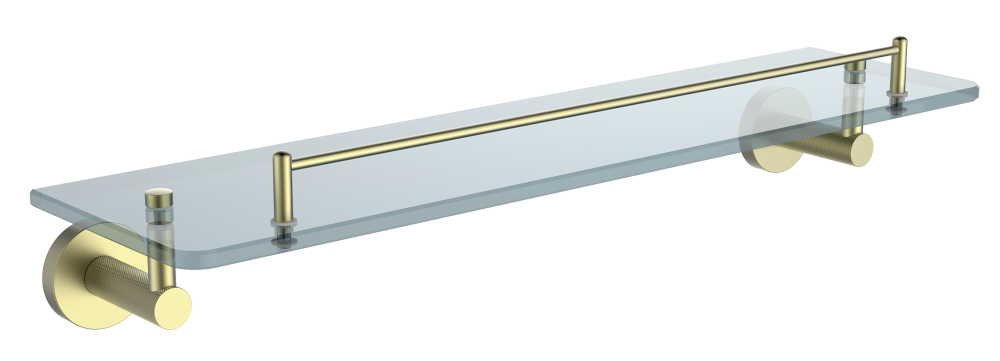 5521-S Полка стеклянная 1-ярусная  (Мат. Золото) ViEiR  (12/1шт)