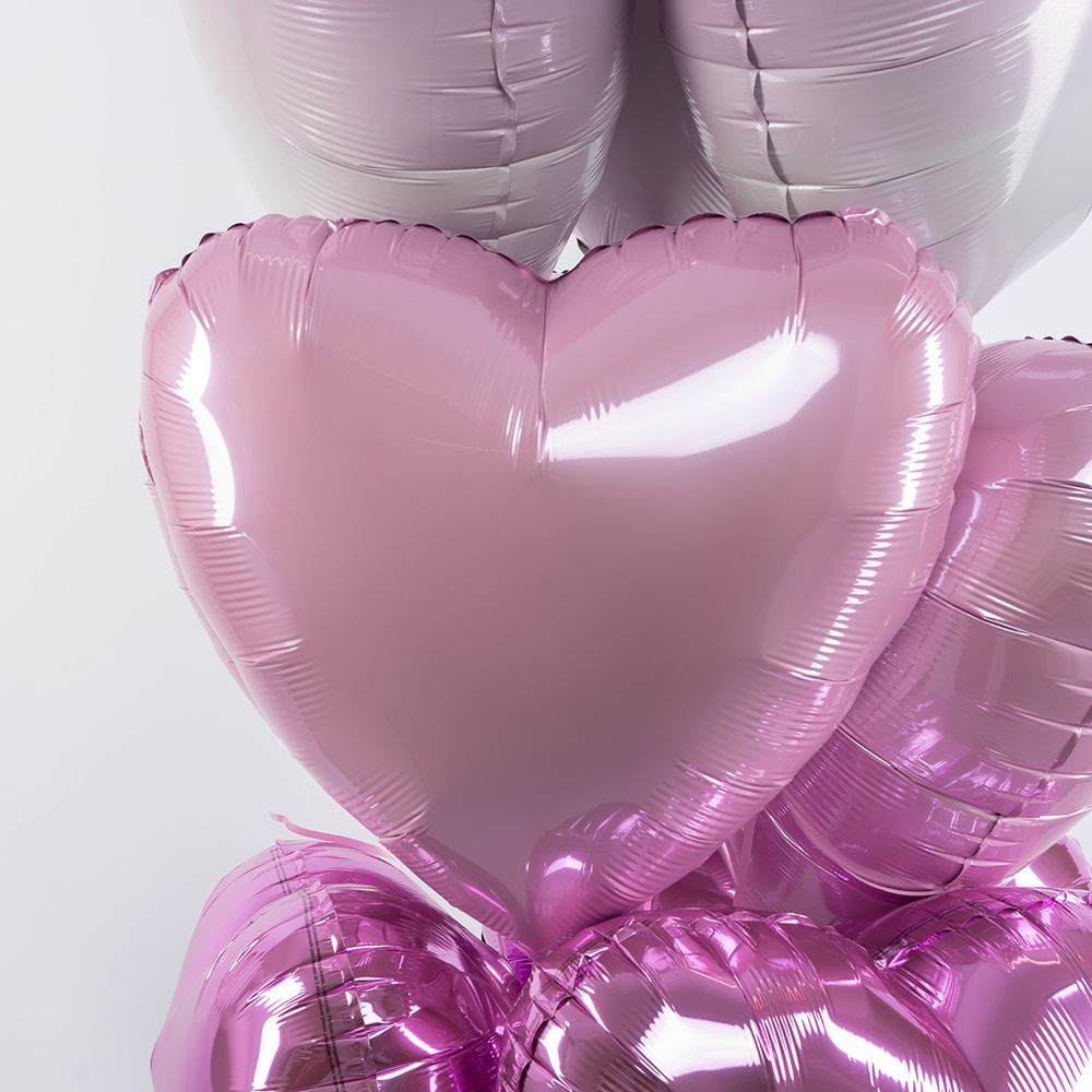 F Шар Сердце 18''/46 см, Розовый Макарунс (БГ-15)  Изображение7