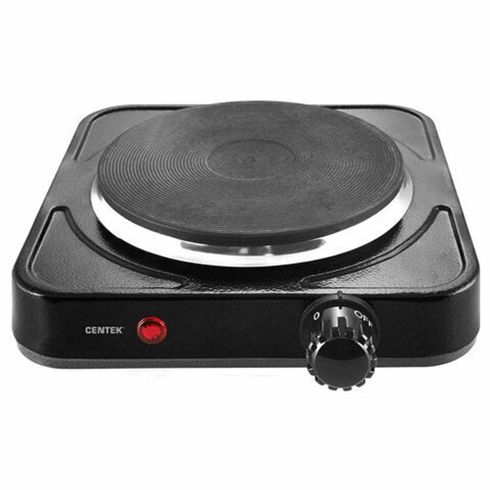 Настольная электрическая плита CENTEK CT-1506, 1000 Вт, 1 конфорка, 5 режимов нагрева, черная, CT-1506 Black
