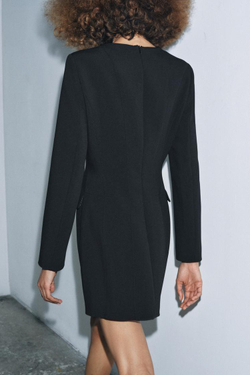ZARA КОРОТКОЕ ПЛАТЬЕ С КАРМАНАМИ — ZW COLLECTION LIMITED EDITION, ЧЕРНЫЙ