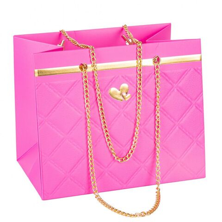 Пакет-сумка с цепочкой 18*12*15 ФУКСИЯ