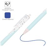 Ручка шариковая автоматическая Greenwich Line "Beauty shapes" синяя, 0,7мм, игольчатый стержень, софт-тач