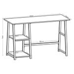 Стол на металлокаркасе BRABIX "LOFT CD-006",1200х500х730 мм,, 2 полки, цвет дуб натуральный, 641226