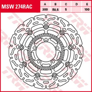 Диск тормозной TRW MSW274RAC