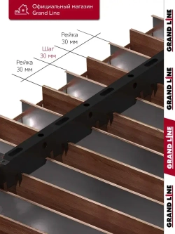 Комплект кубообразного потолка Grand Line Ш30/В30 1,7х1,7м Cherry Wood