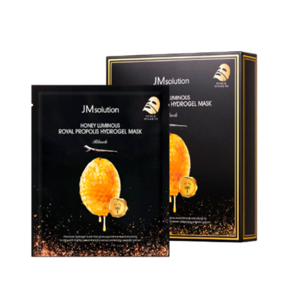 JMsolution Маска гидрогелевая с прополисом - Honey luminous royal propolis hydrogel mask black, 30мл