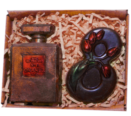 Шоколад ручной работы Набор "Шанель и восьмерка"  160гр