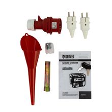 Генератор бензиновый PS 80 E-3, 6.6 кВт, 400 В, 25 л, электростартер Denzel