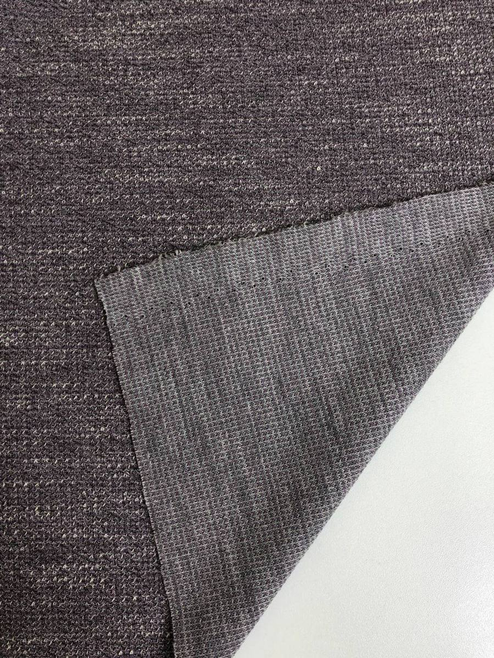 Трикотаж, серо-сиреневый меланж, хлопок NB