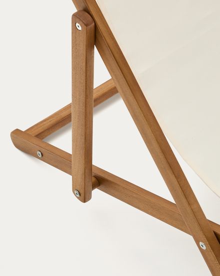 Adredna Детское складное кресло-шезлонг бежевого цвета из акации Испания La Forma