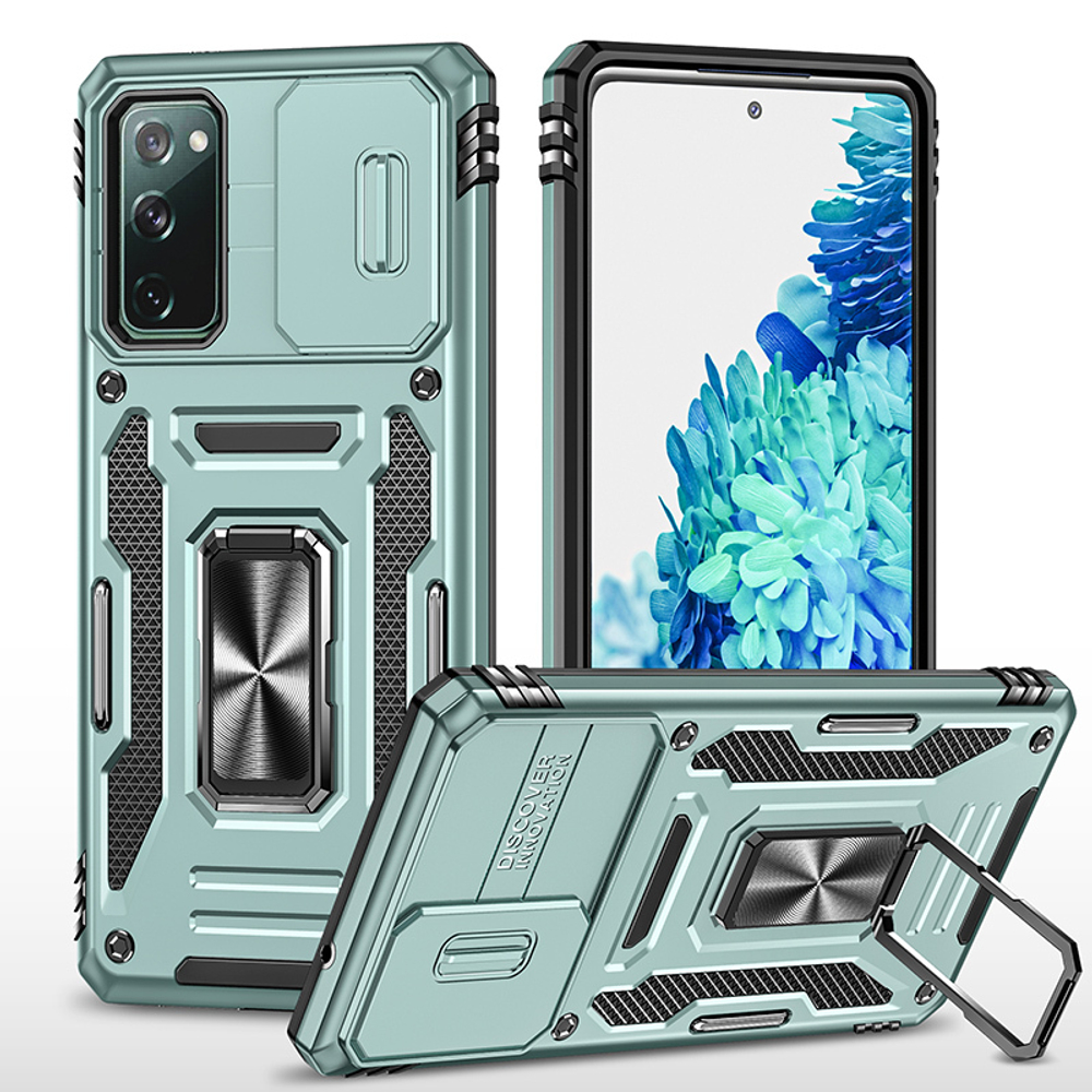 Чехол Safe Case с кольцом и защитой камеры для Samsung Galaxy S20 FE