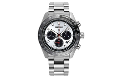 SEIKO Panda Collection PROSPEX Solar Movement Stainless Steel Strap Watch Men"s Watches White Dial