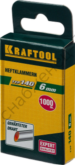 KRAFTOOL тип 140 (G/11/57) 6 мм, 1000 мм, калибр 20GA, скобы для степлера (31680-06)