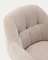 Dorina Вращающееся кресло из бежевого шенилла и стальными бежевыми ножками