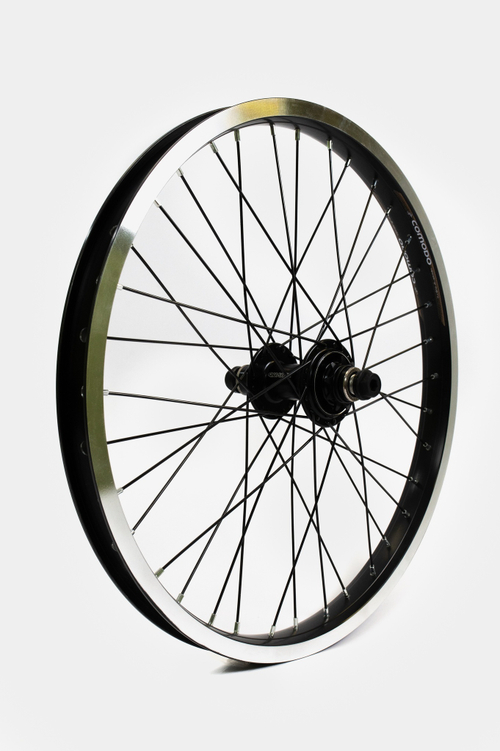 Колесо 20 COMODO заднее BMX ал. дв. черн, вт: ал. 36 отв. 9Т, ось 14мм, болты, пром. черн., сп. черн.