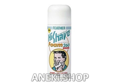 Пена для бритья с экстрактом гамамелиса с лечебным эффектом 260 г Feather HiShave Foam