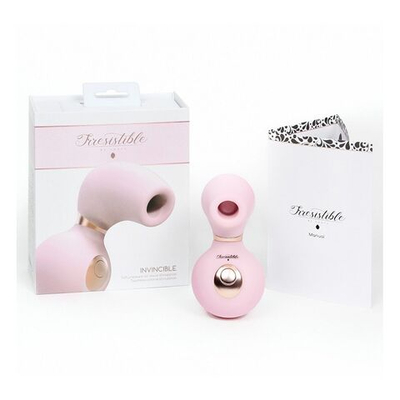 Розовый клиторальный вакуум-волновой массажер Irresistible Invincible (Цвет: розовый)