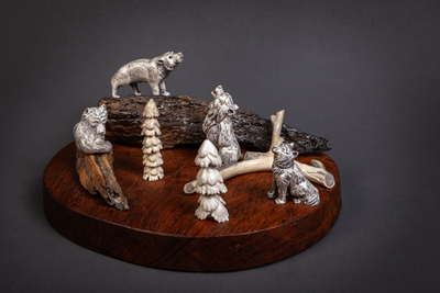 Композиция волки