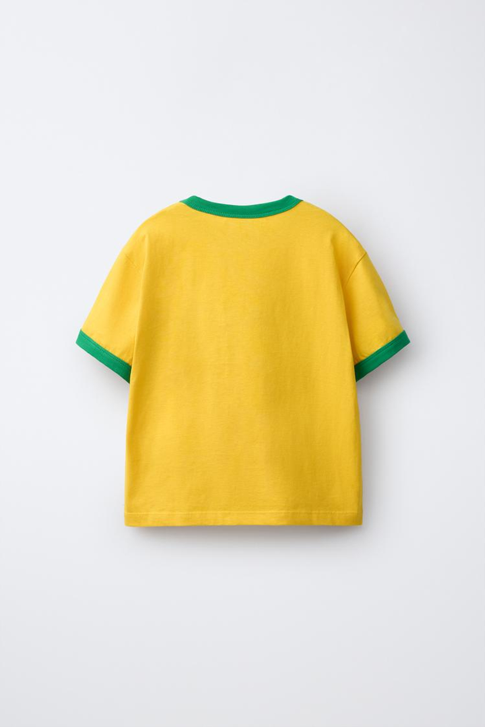 ZARA ФУТБОЛКА С КОНТРАСТНОЙ НАДПИСЬЮ, ЖЕЛТЫЙ