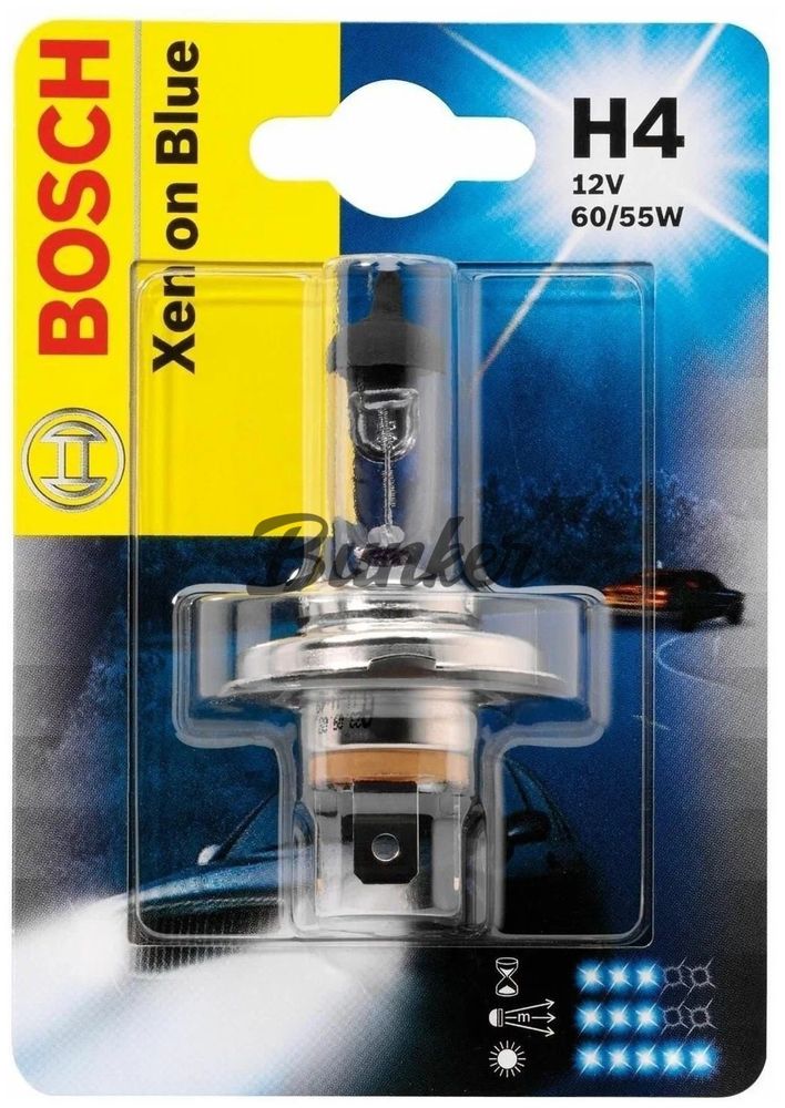 Галогеновая лампа Bosch Xenon Blue H4, 12V