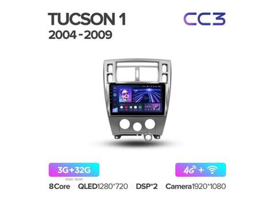 Магнитола Teyes CC3 3-32 Hyundai Tucson 1 2004 — 2009 10.2"