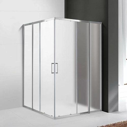 Душевой уголок Cezares Molveno 120x120 MOLVENO-A-22-90+30-P-Cr стекло рифленое матовое/профиль хром