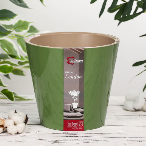 ГОРШОК Д/ЦВЕТОВ LONDON D230ММ 5Л ОЛИВКОВЫЙ 6206ОЛ