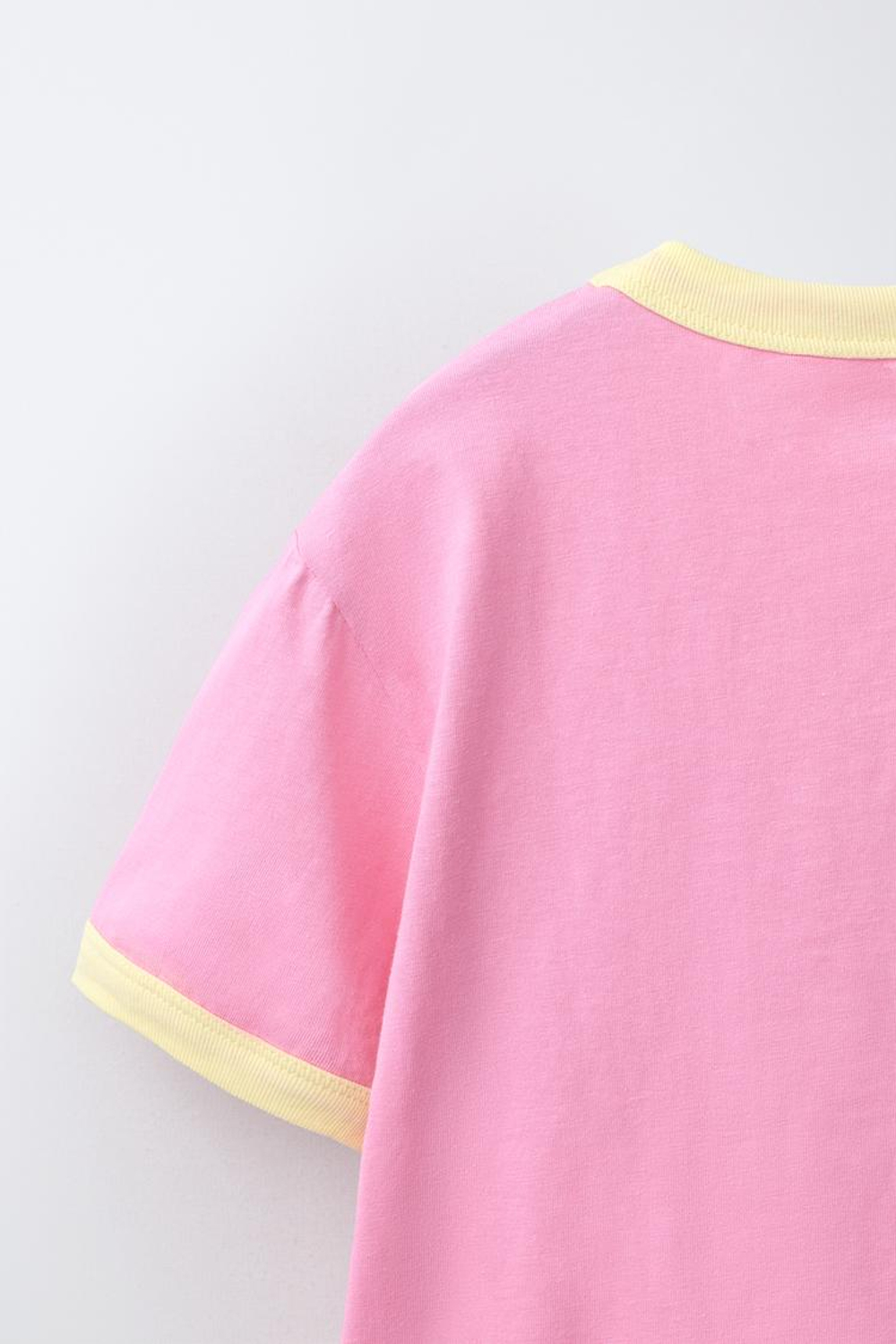 ZARA ФУТБОЛКА С КОНТРАСТНОЙ НАДПИСЬЮ, РОЗОВЫЙ