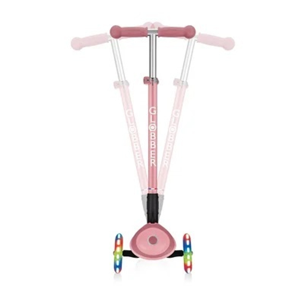 Самокат Globber Primo Foldable Plus Lights светло-розовый