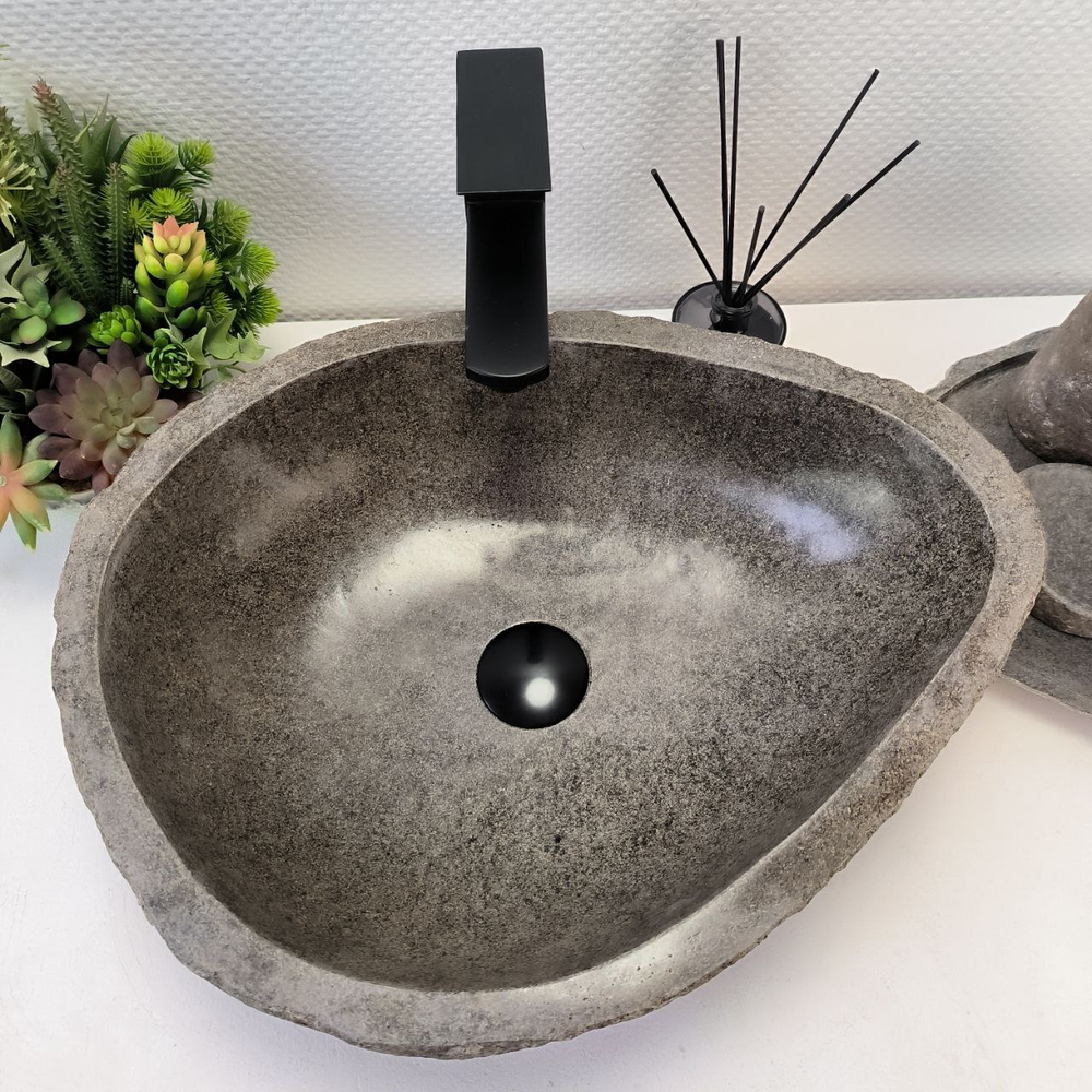 Раковина из речного камня RS-63329 (50*39*16) 0122