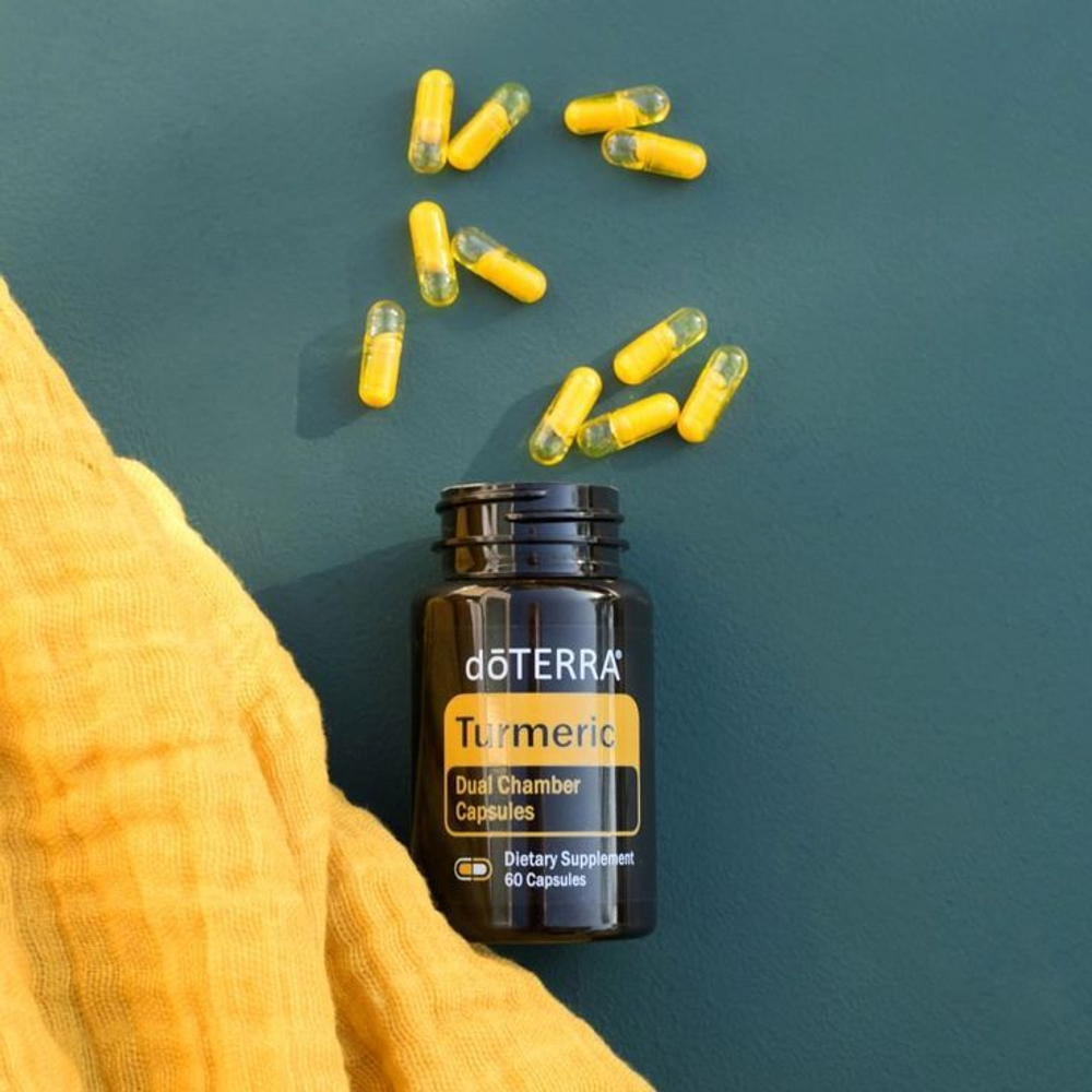 doTERRA Куркума в капсулах, Turmeric, 60 двухкамерных капсул