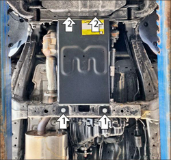 Защита КПП. 2 мм, Сталь. для TANK 400 2023-н.в., Motodor.73121